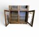 Robust vintage wooden display cabinet