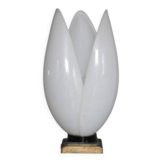 Lampe vintage, lampe fleur tulipe Roger Rougier, lampe a poser, lampe