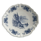 Assiette - plat de présentation en faïence de Sarreguemines, collection "Surrey"