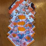 Serviettes de table en organdi années 70