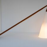 Mid-century Swedish wall lamp in teak by Uno and Östen Kristiansson for Luxus, 1960s