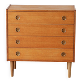 Scandinavian oak chest of drawers | vintage Danish furniture