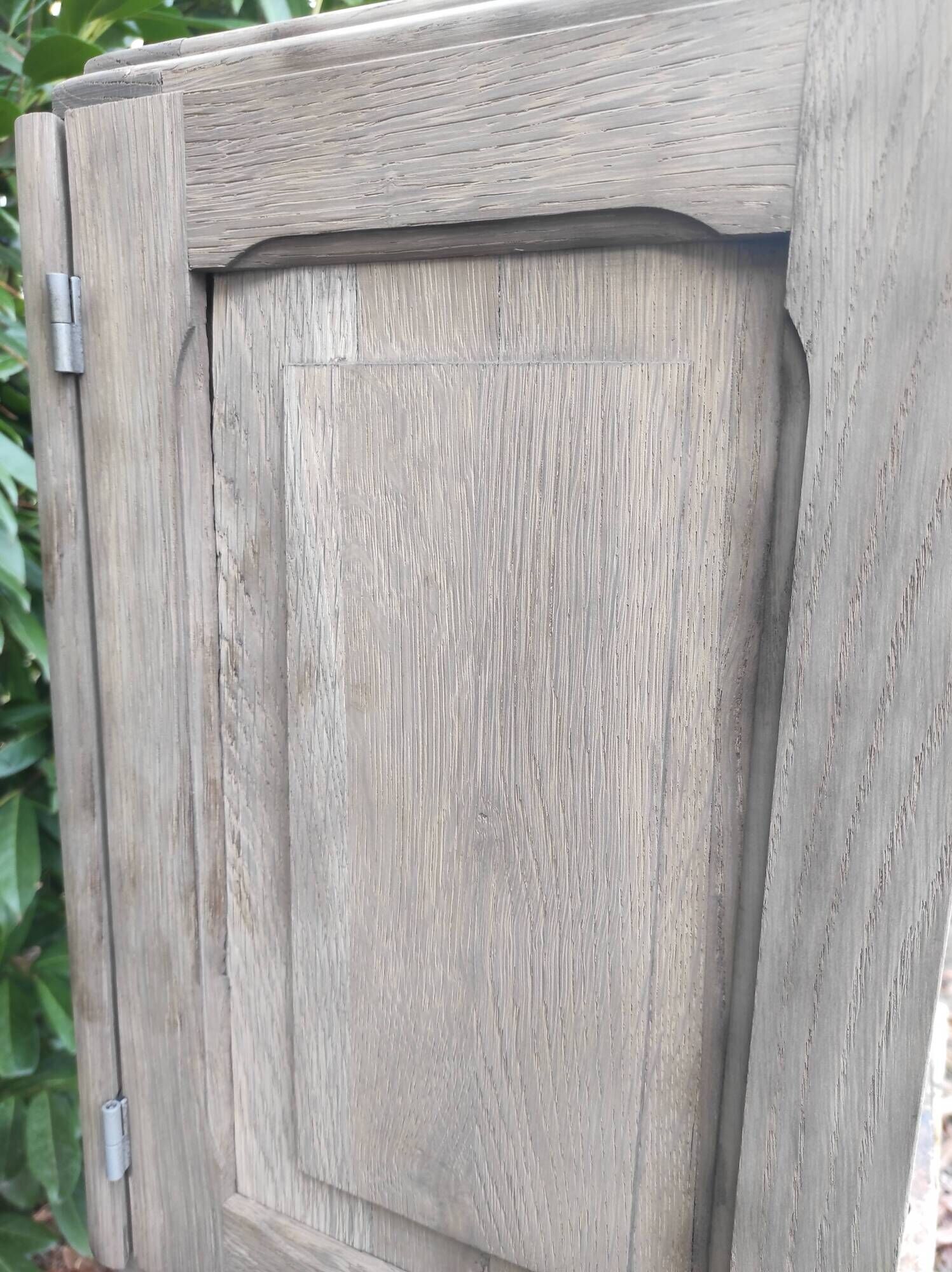 Small auxiliary sandblasted piece of furniture