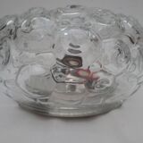 plafonnier ou applique murale  métal et globe verre bullé