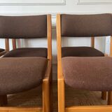 Lot de 6 chaises en orme et tweed Maison Regain