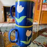 Duo of “just mugs” mugs 80'