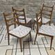Set of 4 vintage Welzel chairs in 1970s Scandinavian style.