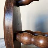 Vintage solid-turned wood tripod tripod