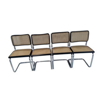 Suite of 4 chairs Cesca B32 Marcel Breuer 1992