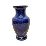 Vintage French Ceramic Cobalt Blue Vase, 1970s.