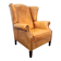 Vintage Sheepskin Leather Wing-Back Chair, 1970s