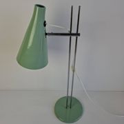 Josef Hůrka for Lidokov Midcentury Modern Table Lamp in Green Metal