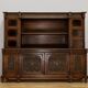 Renaissance-style sideboard, entirely made of walnut and richly carved.