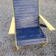Garden furniture of the 50s coffee table + 2 armchairs compass legs