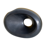 Matte black ceramic vase