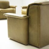 DS-12 modular vintage set in green leather by Team de Sede for De Sede Swiss