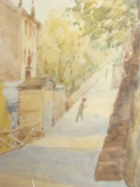 Watercolor "street corner"