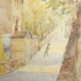 Aquarelle "coin de rue"