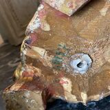 Picnic candle in old gilded wood