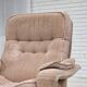 1970s, Danish swivel armchair, beige furniture fabric.