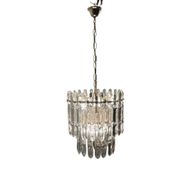 Lustre en cristal et laiton des années 1970