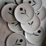 10 dessert plates niderviller tulip model