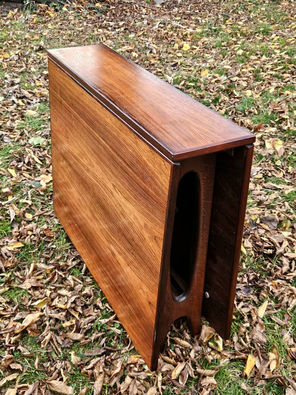 Table pliante Bendt Winge design scandinave 50-60 palissandre Kleppe
