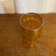 6 verres gobelets vintage en verre orange irisé