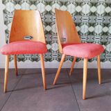 2 Vintage chairs Antonin Suman, Art Deco, Czechoslovakia 1960