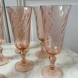 Series of 6 Rosaline champagne flutes