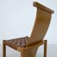 Mid-Century Modern Set of 12 Wood and Leather Chairs, Italy, 1950s
