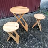 Suzy folding table and stool set by Adrian Reed.