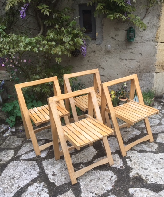 Set of four folding chairs  60 years