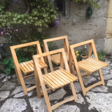 Set of four folding chairs  60 years