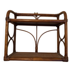 Étagère en rotin, vintage