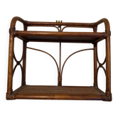 Rattan shelf, vintage 1970s