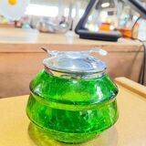Glass sugar bowl with lid