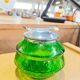 Glass sugar bowl with lid