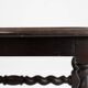 Antique French wooden stool with rattan top, ca. 1880