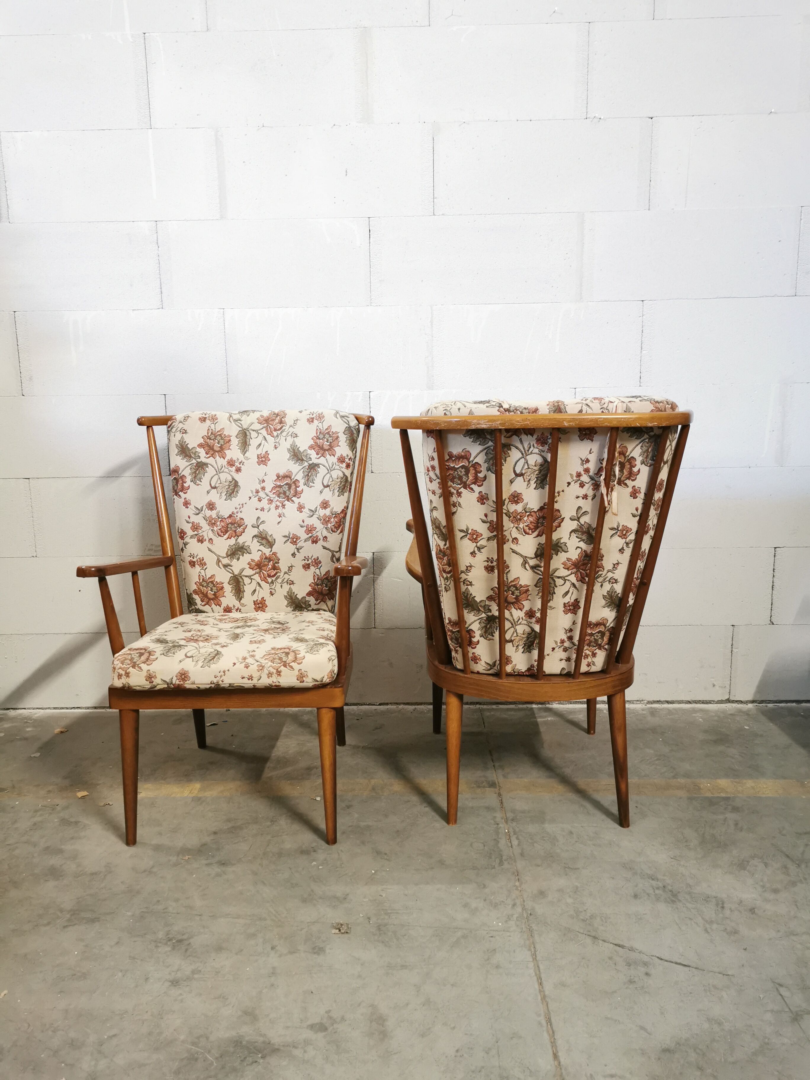 Pair of Baumann fan armchairs