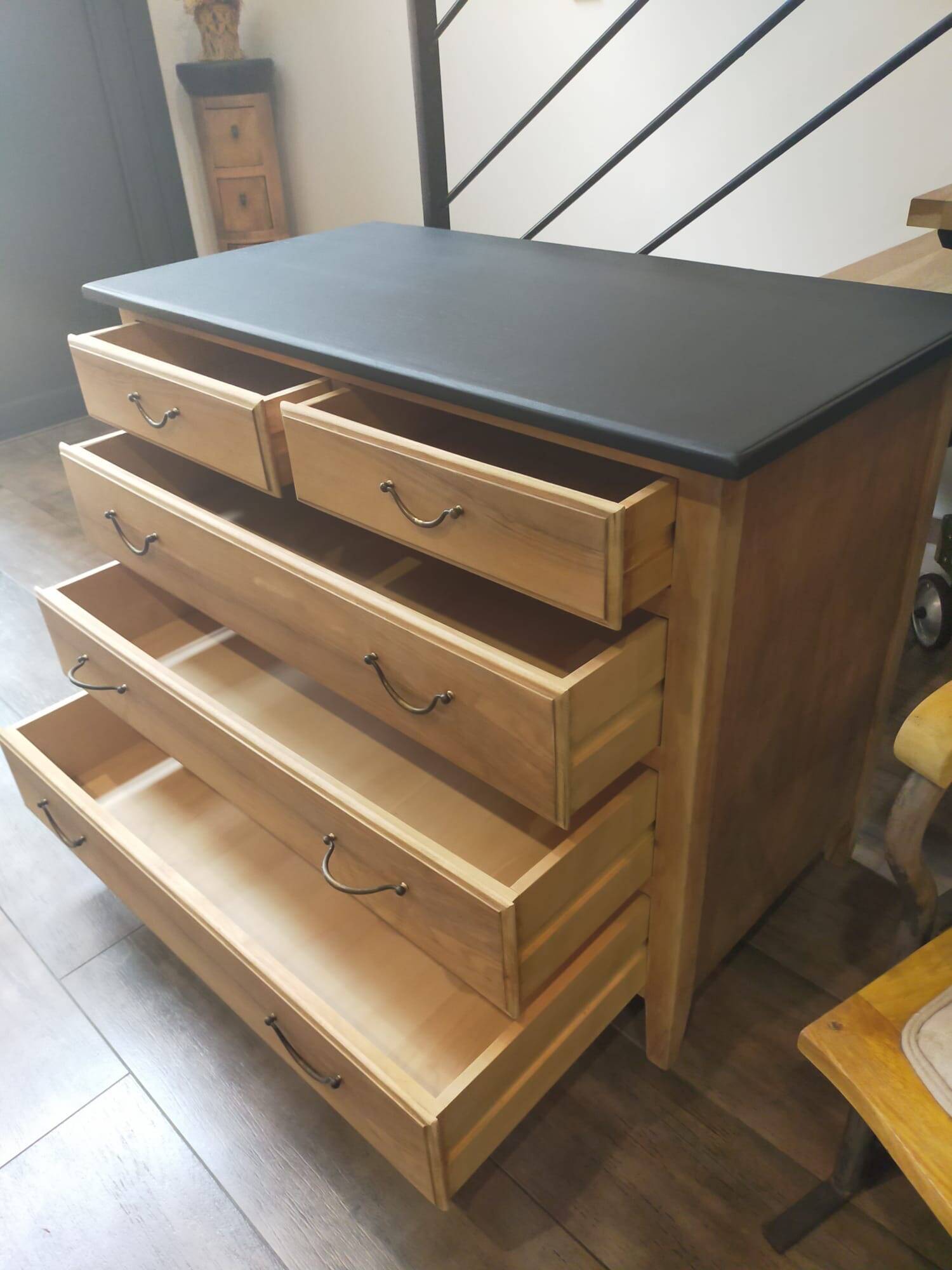 Renovated old wooden chest of drawers
