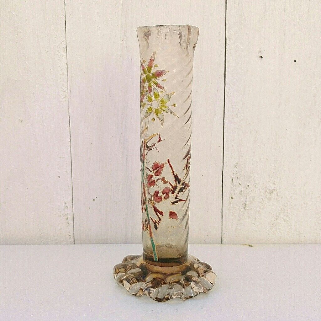 Vase Emile Gallé floral decoration Nancy Art Nouveau
