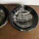 Set of 6 salins 1960s golfe juan black calotte plates