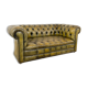 Old vintage leather chesterfield sofa