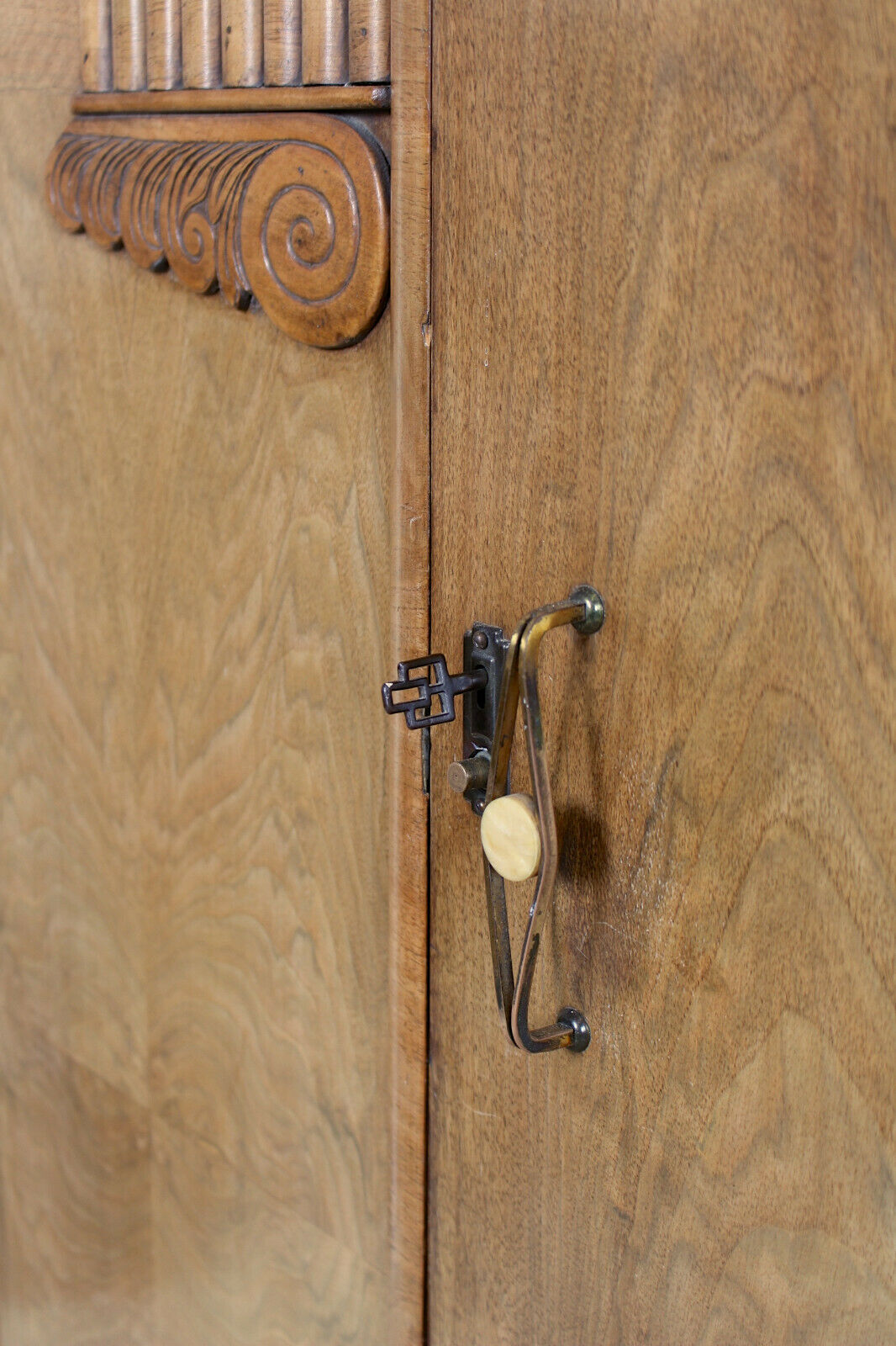 Walnut wardrobe art deco period