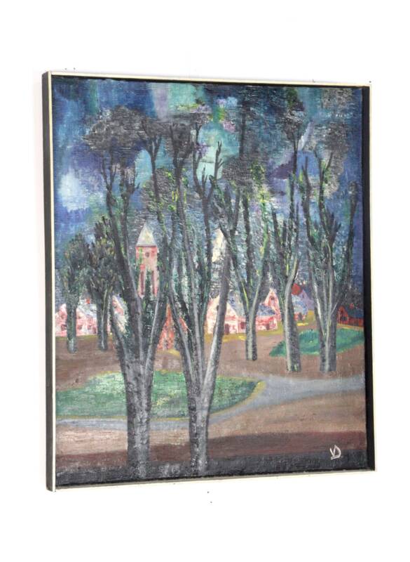 Painting 'Aften' - mid century modern / 70's abstract