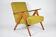60's armchair compas, restored, yellow mustrard