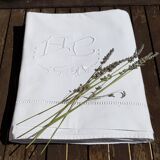 Embroidered HC monogram sheet
