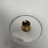 3 blue enameled sheet metal pendant lights