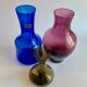 Midcentury Modern glass vases set of 3, Finland 1960s
